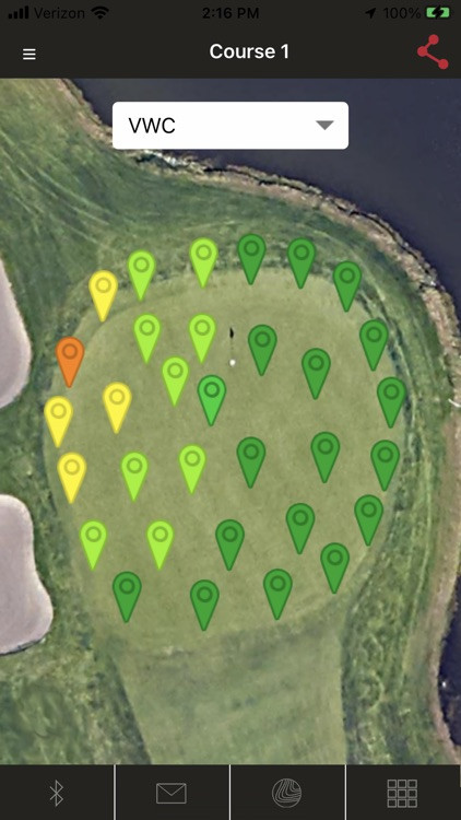 Field Scout TruFirm - Golf Green hardness indicator with Bluetooth - PAID SpecConnect app shown 