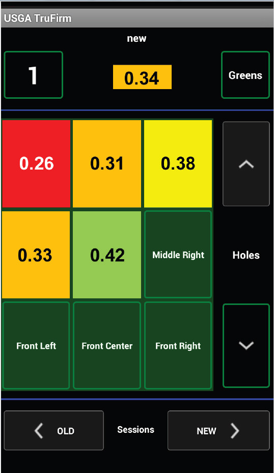 Field Scout TruFirm - Golf Green hardness indicator with Bluetooth - Free app shown 