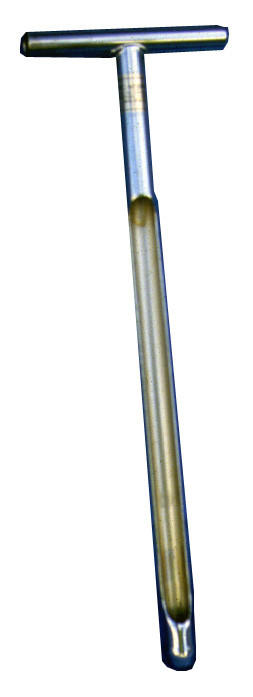 Tubular Soil Sampler 1" Inch Diameter x 21" Inch tall Chrome plated sampler with replaceable cutting tip