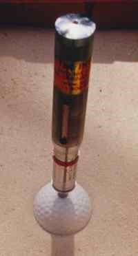 Sand Penetrometer / Pocket Penetrometer - Press in sand until golf ball gets to marked ring and read scale