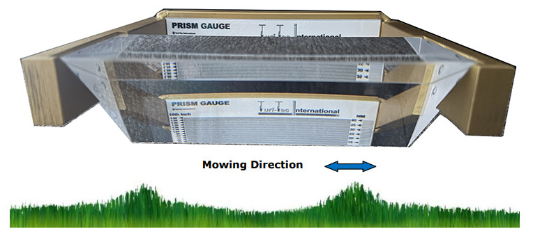 Turf-Tec Height of Cut Prism Gauge with case (Inches Model) with Hard Case