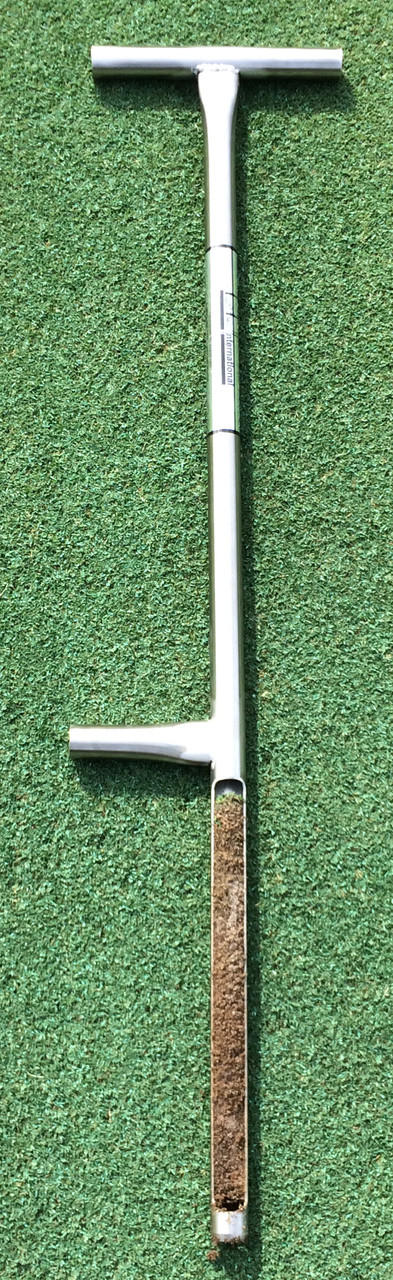 The Turf-Tec 36-inch Tubular Soil Sampler extracts a sample 12 Inches deep soil sample by 3/4 inches wide.