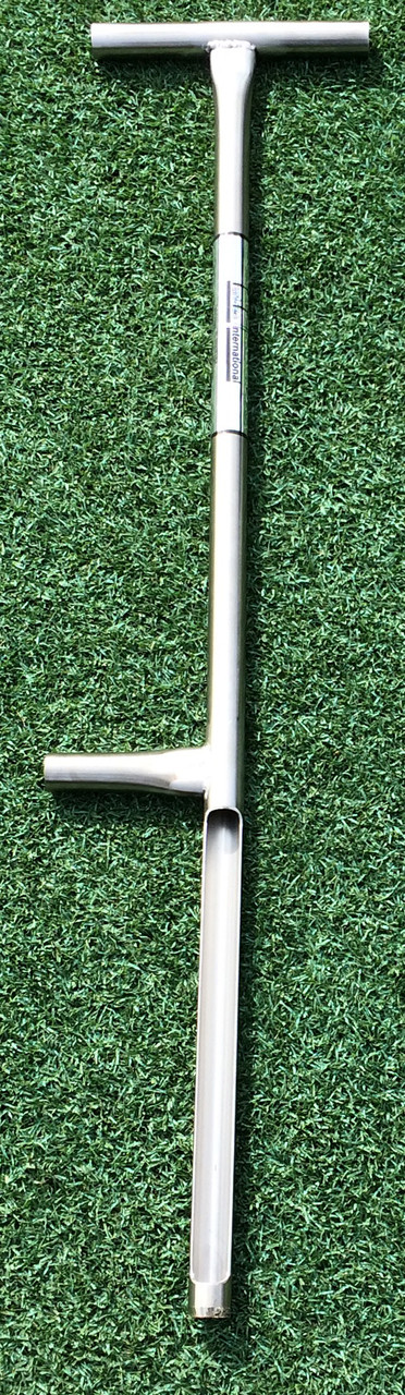 The Turf-Tec 36-inch Tubular Soil Sampler extracts a sample 12 Inches deep soil sample by 3/4 inches wide.