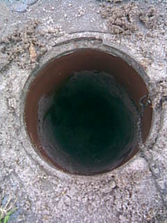 Cleaned out vase by the Turf-Tec Cemetery Vase Clean Out Tool 