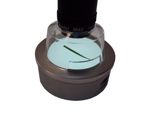 Turf-Tec Macroscope Light Table running on internal rechargeable battery