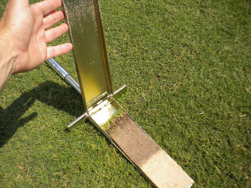 12 Inch Deep Mascaro Profile Sampler - Takes an undisturbed soil profile 12 inches deep x 3 inches wide and 1/2 inch thick - Unit opens with the aid of a specially designed hinge and cutter blade