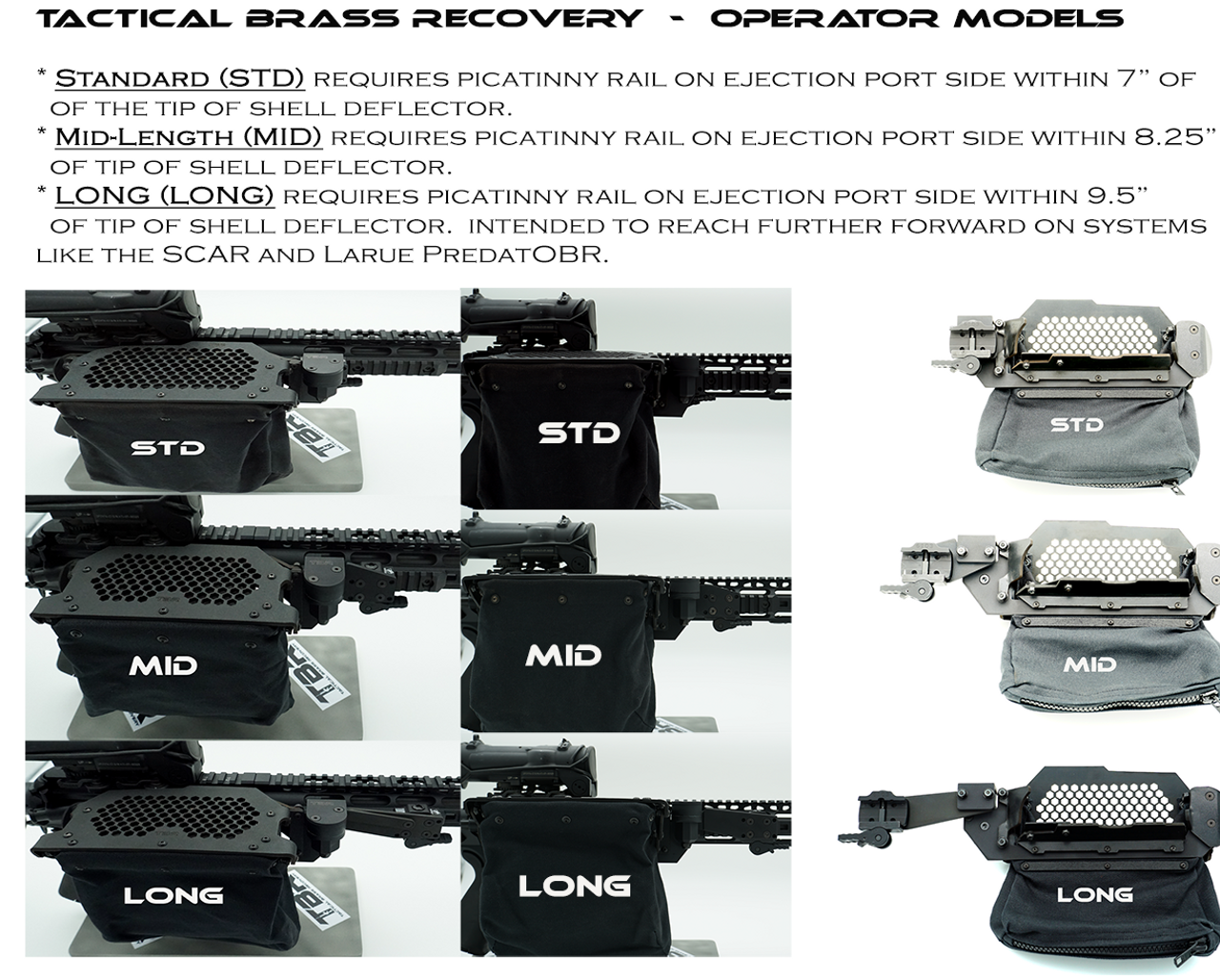 Operator for SIDE CHARGING type rifles brass catcher