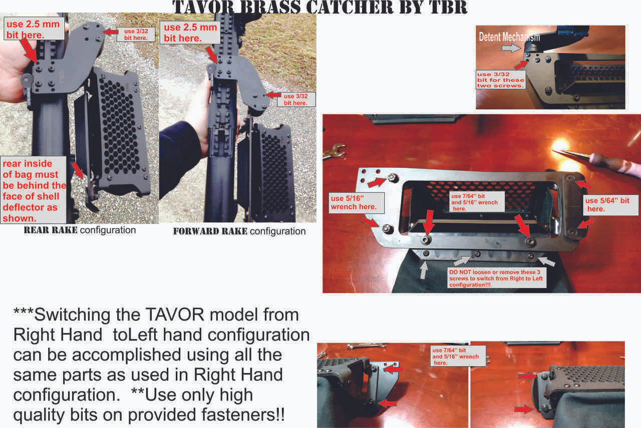 Tavor/ X95/ Tavor 7 Bullpup Brass Catcher Low Profile mount 