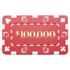 5 Denominated Poker Plaques Red $100,000