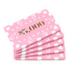 5 Denominated Poker Plaques Pink $5,000