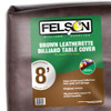 8-Foot Brown Leatherette Billiard Table Cover