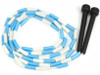 Blue and White 7-foot jump rope with plastic segmentation