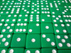 1000 Count - 16mm Green Dice w/ White Pips