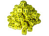 16mm Yellow Round Corner Dice w/ Black Pips