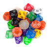 25 Pack of Random D10(00) Polyhedral Dice in Multiple Colors 25 Pack of Random D10(00) Polyhedral Dice in Multiple Colors