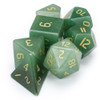 Set of 7 Handmade Stone Polyhedral Dice, Aventurine