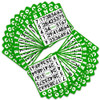 100 Pack of Green Bingo Cards with Jumbo Numbers