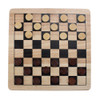 All Natural Wood 2-in-1 Checkers and Tic-Tac-Toe Set