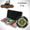 750Ct Custom Claysmith "Gold Rush" Chip Set in Aluminum Case