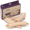 6' Curved Wooden Train Tracks, 4-pack