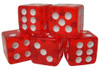 5 Red 19mm Dice with Synthetic Leather Cup