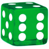 10 Green Dice - 19 mm