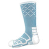 Large Basketball Compression Socks, Light Blue/White