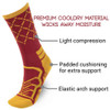 Medium Basketball Compression Socks, Red/Yellow