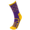 Medium Basketball Compression Socks, Purple/Yellow