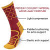 Medium Basketball Compression Socks, Purple/Yellow