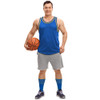 Large Basketball Compression Socks, Blue/White