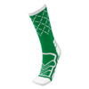 Medium Basketball Compression Socks, Green/White