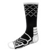 Large Basketball Compression Socks, Black/White