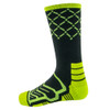 Large Basketball Compression Socks, Black/Green