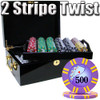 500 Ct - Pre-Packaged - 2 Stripe Twist 8 G - Black Mahogany