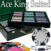 Pre-Pack - 500 Ct Ace King Suited Chip Set Hi Gloss Case