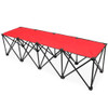 6-Foot Portable Folding 4 Seat Bench, Red