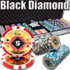 600 Ct. Black Diamond Poker Chip 14g Custom Breakout W/ Case