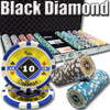 750 Ct. Black Diamond Poker Chip 14g Custom Breakout W/ Case