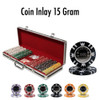 500 Ct - Pre-Packaged - Coin Inlay 15 G - Black Aluminum