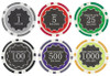 500 Ct Pre-Packaged Eclipse 14G Poker Chip Set - Hi Gloss