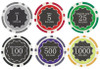 500 Ct Pre-Packaged Eclipse 14G Poker Chip Set - Walnut