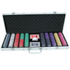 300 Ct Standard Breakout Scroll Poker Chip Set Aluminum Case