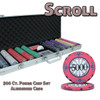 500 Ct Standard Breakout Scroll Chip Set - Aluminum Case