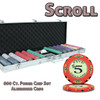 600 Ct Custom Breakout Scroll Chip Set - Aluminum Case