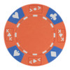Roll of 25 - Orange - Ace King Suited 14 Gram Poker Chips