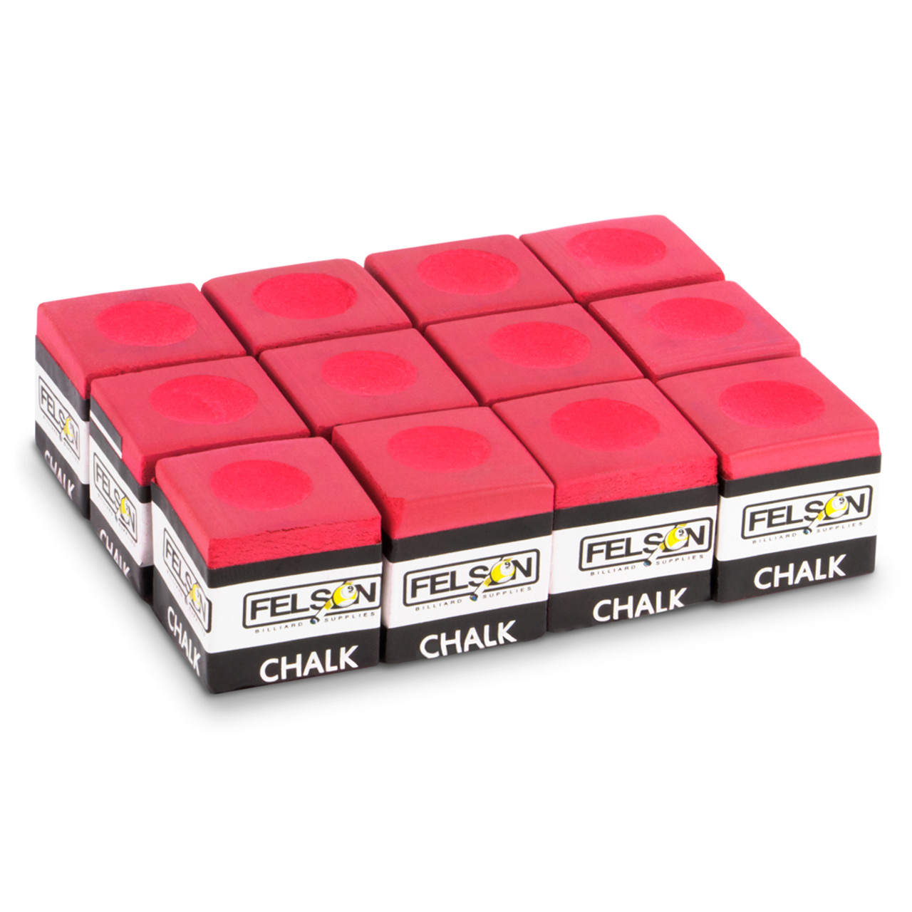 Pool Cue Chalk 12-pack, Red - Hobby Monsters