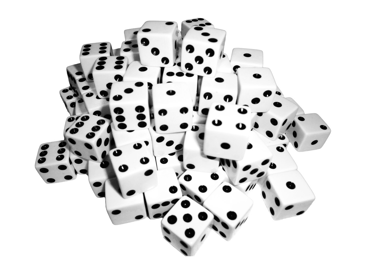 16mm White Acrylic Cubes Blank Dice For Board Games,math Counting