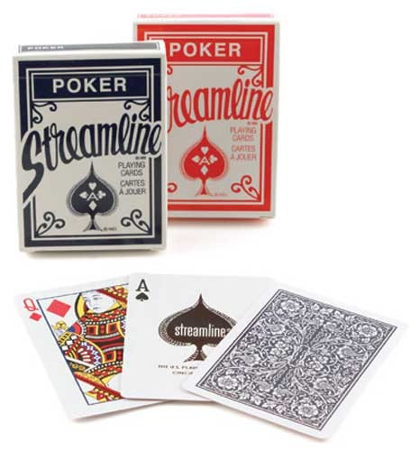 Streamline Poker, Standard Index, 12 Decks Red/Blue - Hobby Monsters