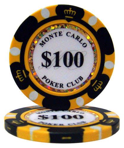 Roll of 25 100 Monte Carlo 14 Gram Poker Chips Hobby Monsters